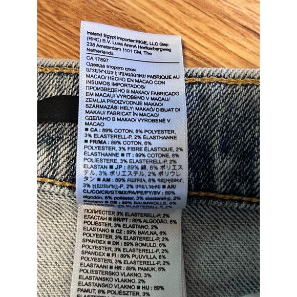 Banana Republic jeans sz 31 high rise vintage slim distressed light wash denim - Picture 7 of 10